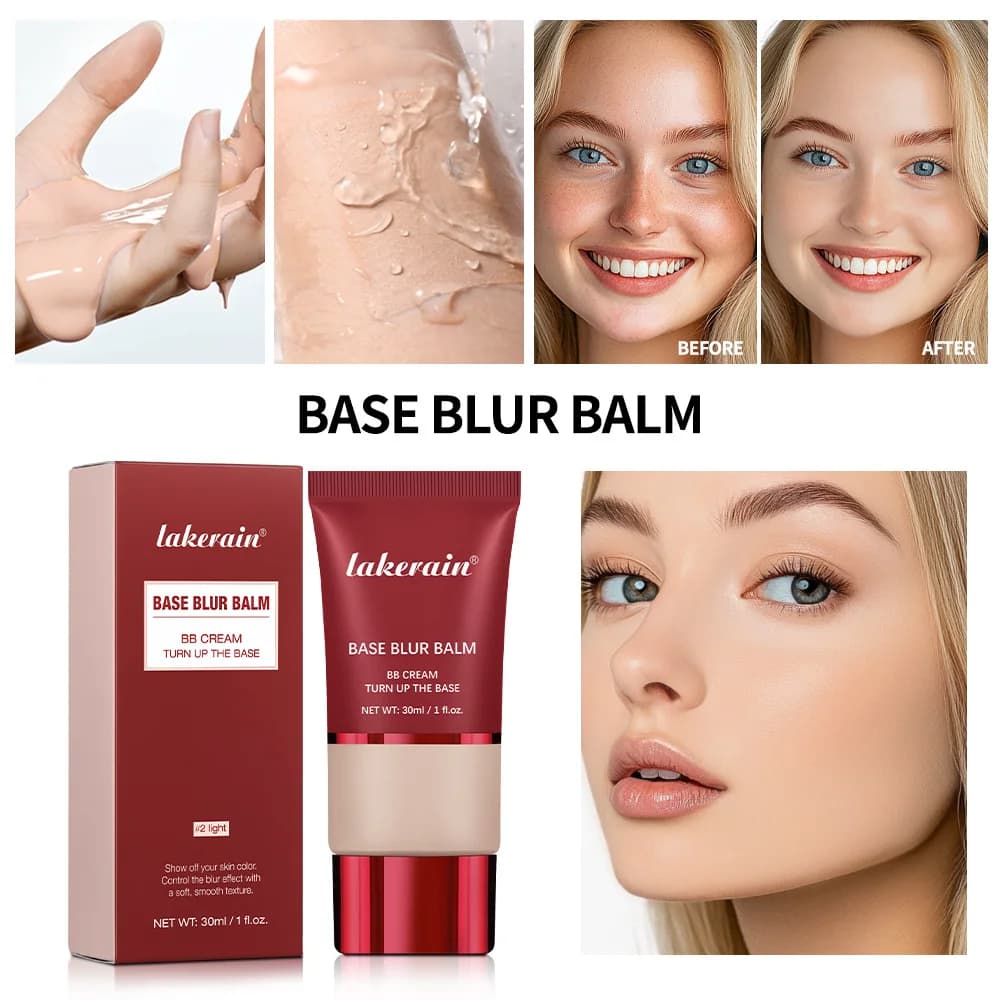 Lakerain Matte Foundation Base Cream Long-lasting Soft Focus Matte Natural Fit Coverage Concealer Waterproof Face Base Makeup