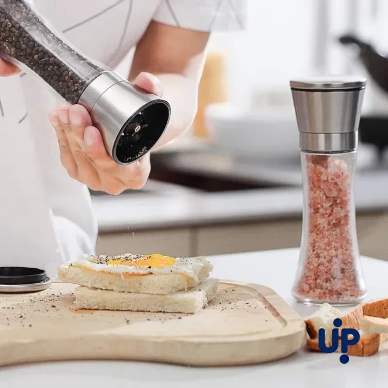 180/200ML Stainless Steel and Glass Grinder, Manual Mirrors Grinder, Home Kitchen Accessories