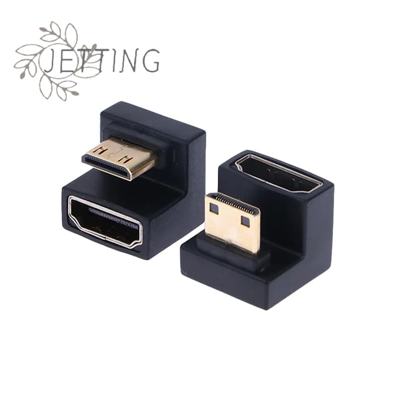 Compatible HDMI Adapter Hot Converter L-shaped 360-degree angled U Adapter Mini HD male to HDMI