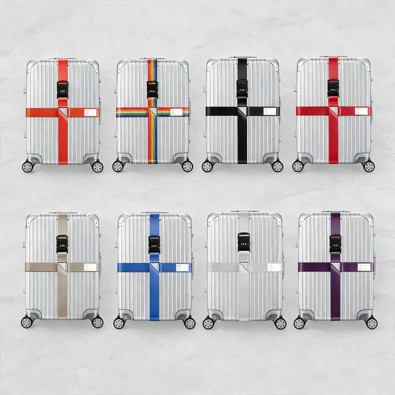 Anti-theft Luggage Buckle Cross Strap Password Adjustable Bundling Packing Baggage Belt Suitcase Trunk Belts Bag Accessories