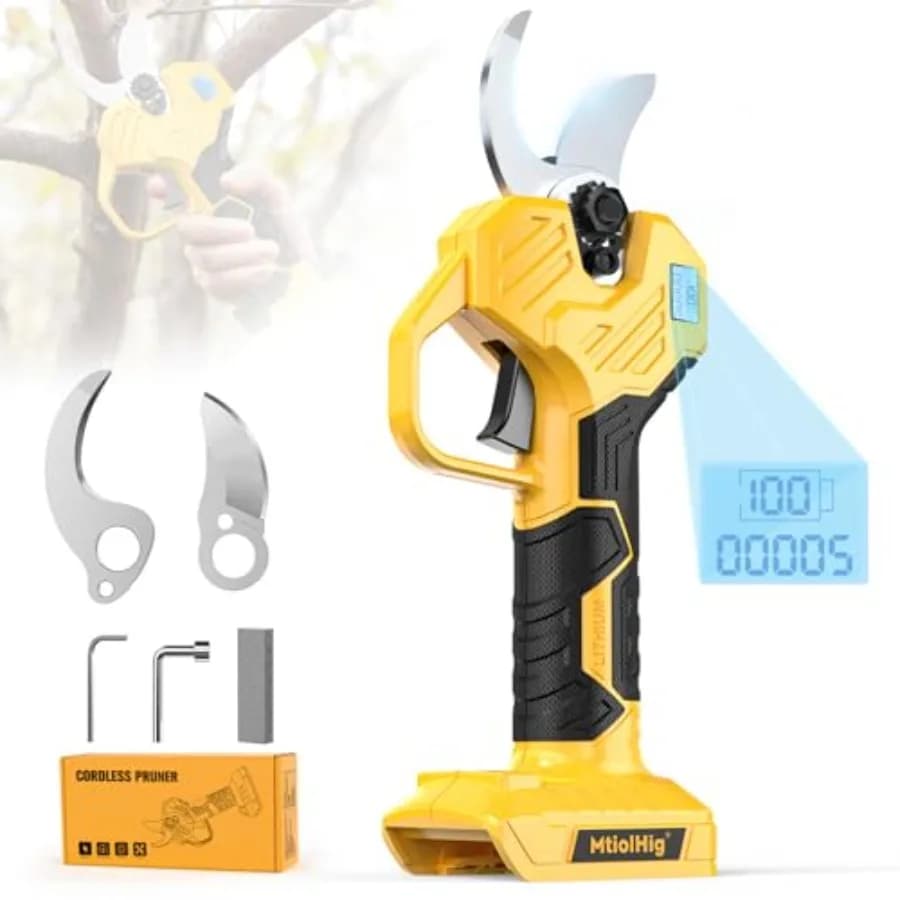 Forbici Elettriche Senza Spazzole per Potatura Compatibili con DeWALT 20V 26000RPM, Potatore da Giardino Senza Fili, Diametro Massimo di Taglio 0.8-2 Pollici PV