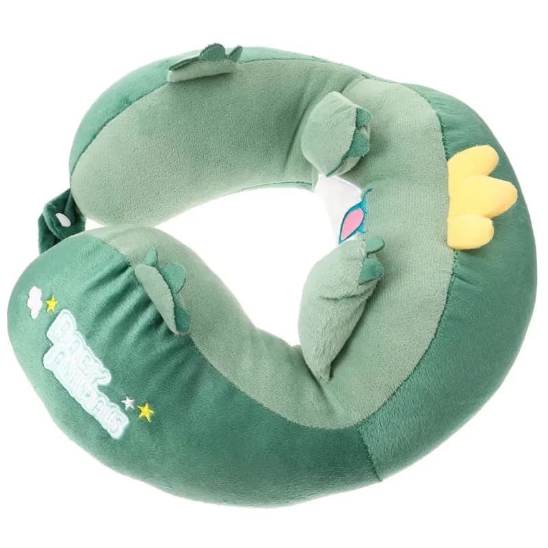 Cuscini per il collo a forma di U morbidi cuscini da viaggio per aeroplani a rimbalzo lento cuscino in peluche per ufficio cuscino cervicale in cotone Pp animale portatile
