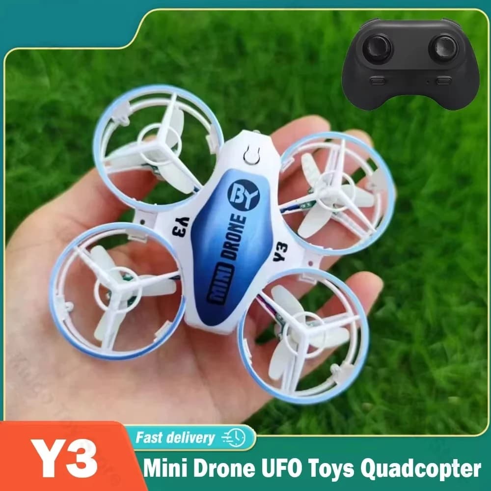 Y3 Mini Drone UFO Giocattoli Quadcopter con luci Aereo Rc Elicottero telecomandato Aereo Dron Droni Giocattoli per ragazzi Regali