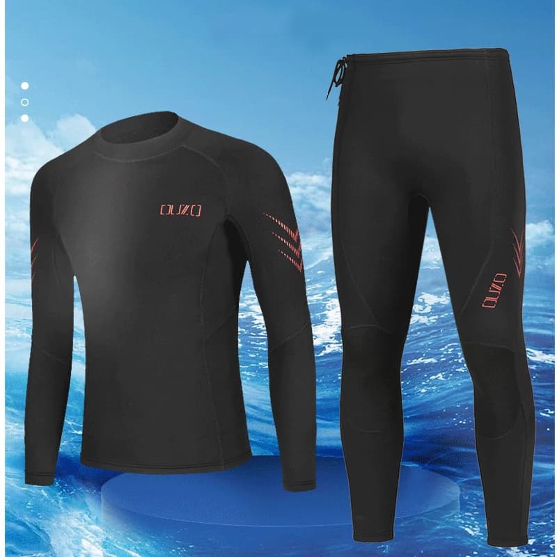 Swim in two pieces in neoprene from 1.5 mm, neoprene surfsuit for bodyboard, zip-free shirt, snorkeling, scuba diving, tops/pants