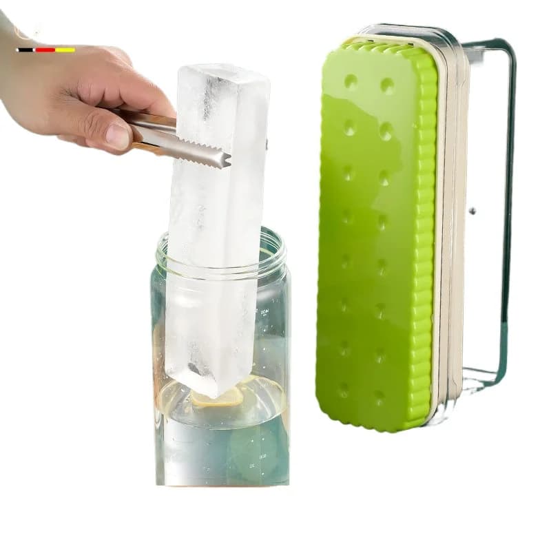 Stampo per ghiaccio a griglia lunga LH, stampo per cubetti di ghiaccio domestico, grande contenitore per ghiaccio da bar, accessorio per bartender