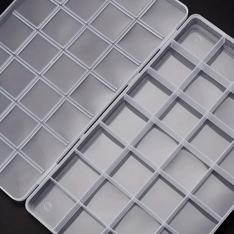 1 piece transparent plastic multifunctional storage box with grids Container to store handcrafted objects for DIY artistic jewelry for beads organizer