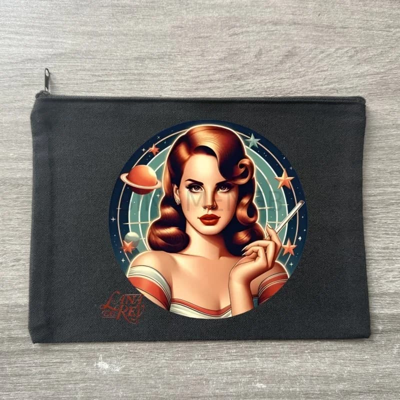 Borsa per il Trucco in Tela Lana Del Rey, Pochette Porta Rossetto, Borsa da Viaggio per Matrimoni, Organizer per Rossetti