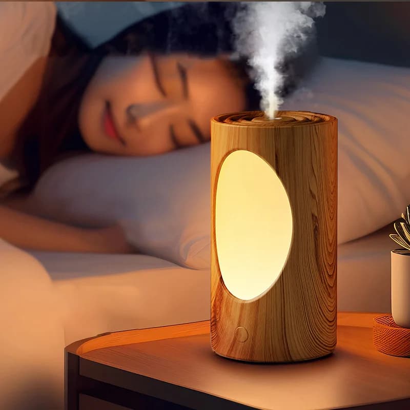 Umidificatore portatile Luce notturna USB ricaricabile Wireless Home Car Mini Air Atomizer Aroma Diffusore di oli essenziali 600ml