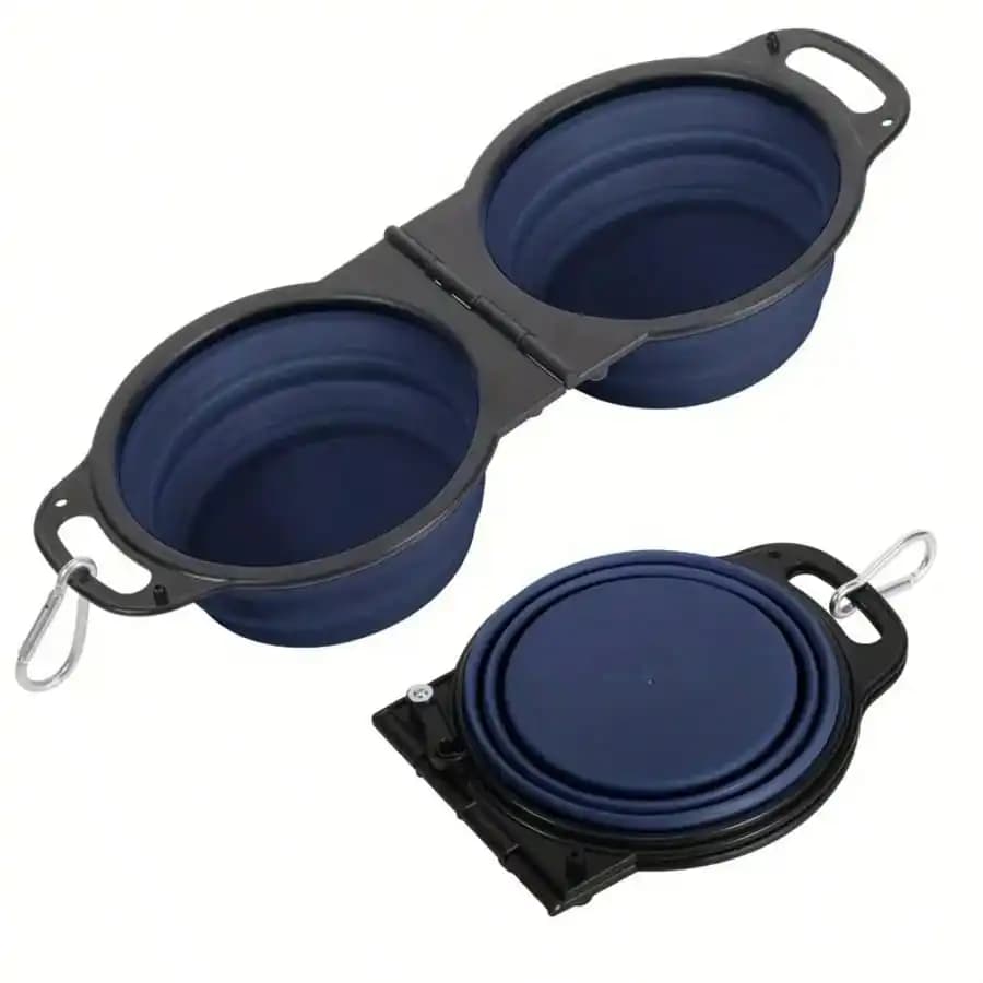 Travel Foldable Dog Bowl, Portable Food And Water Dish For Outings350ml Capacity (2-Pack), Compact Design For Small To Medium Pets