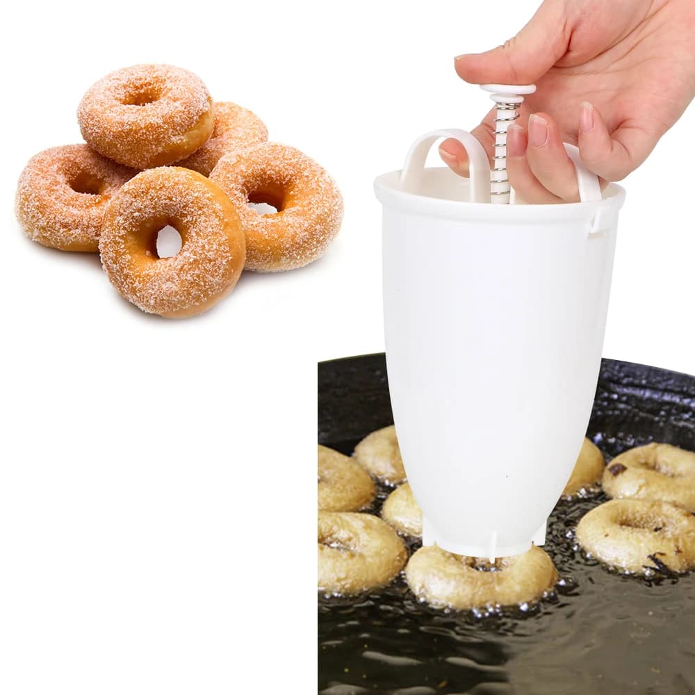 Dispenser per cialde portatile facile e veloce stampo per ciambelle per frittura profonda macchina per ciambelle leggera in plastica macchina per ciambelle manuale