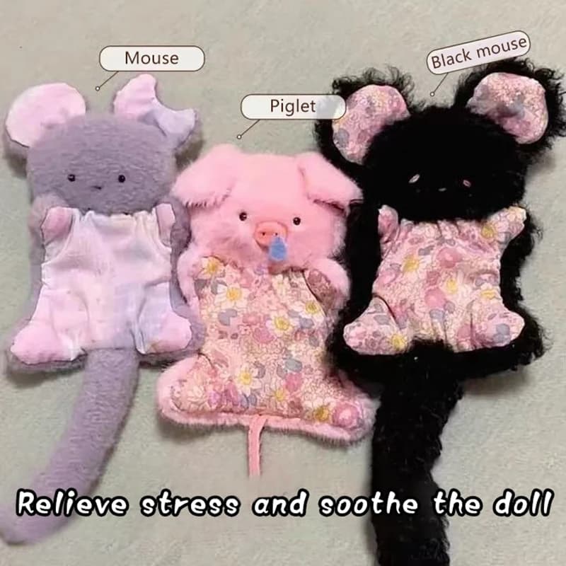 Giocattolo di peluche da tavolo per bambola animale del fumetto Super simpatico sacchetto di fagioli per topo cuscino da polso comfort morbido peluche regalo per bambola antistress