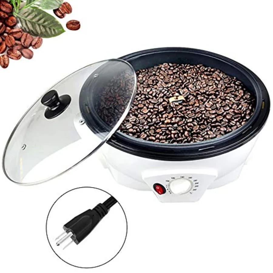 Tostacaffè Elettrico LUEUR per Uso Domestico, Macchina Tostatrice per Chicchi di Caffè, Tostacaffè da Piano Cottura e da Banco, Commerciale