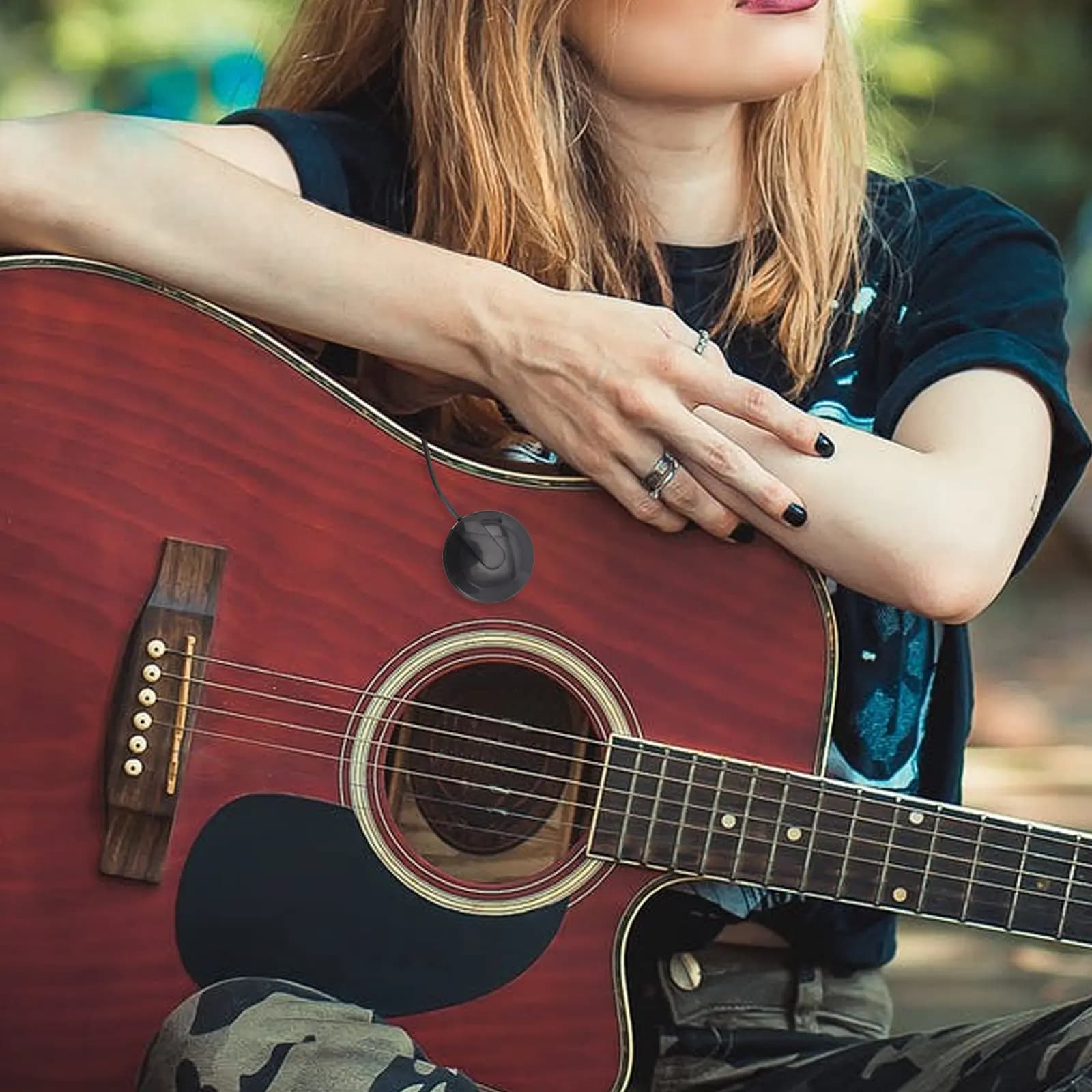 Pickup Piezo per Foro Acustico per Chitarra, Accessorio per Chitarra Folk, Ukulele, Banjo, Pianoforte a Pollice - Facile e Veloce