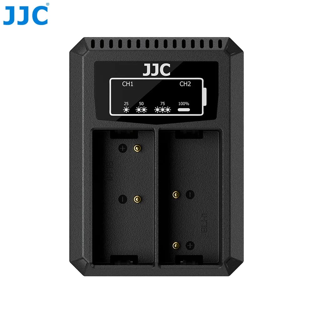 Caricabatterie USB Type C JJC per Batteria Olympus BLH-1, OM-D E-M1 Mark II III E-M1X con Cavo di Ricarica