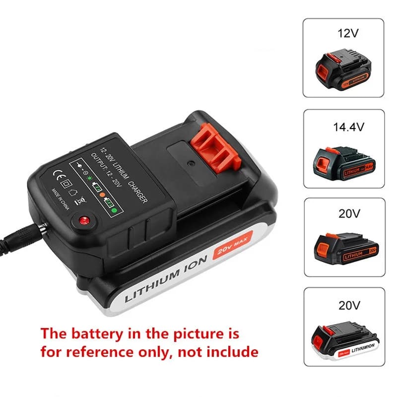 Caricabatteria agli ioni di litio sicuro per batteria agli ioni di litio Black & Decker 14.4V 20V LBXR20 LBXR20-OPE LB20 LBX20 LBX4020 Batteria per utensili elettrici