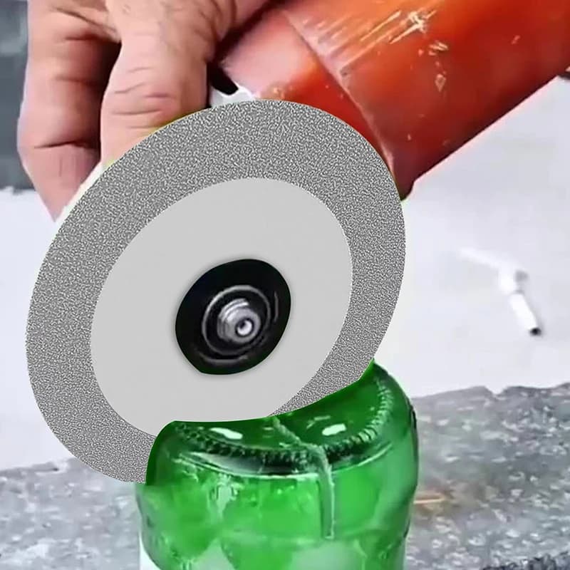 Lama per disco da taglio per vetro Disco da taglio diamantato da 100 mm Lama per sega per marmo Piastrelle in ceramica Bottiglie di vino in giada Strumento speciale per lama da taglio
