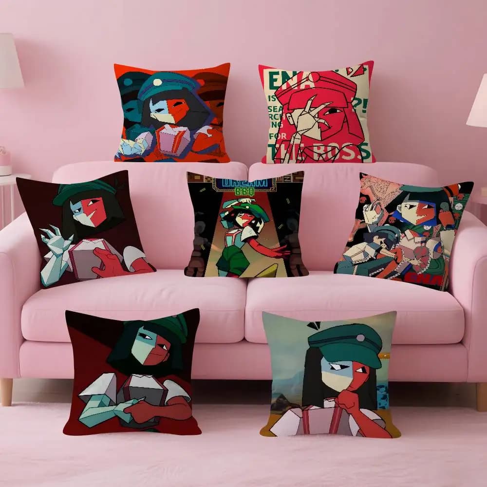 Federa per cuscino con personaggio dei cartoni animati Ena, per divano, decorazione per la casa