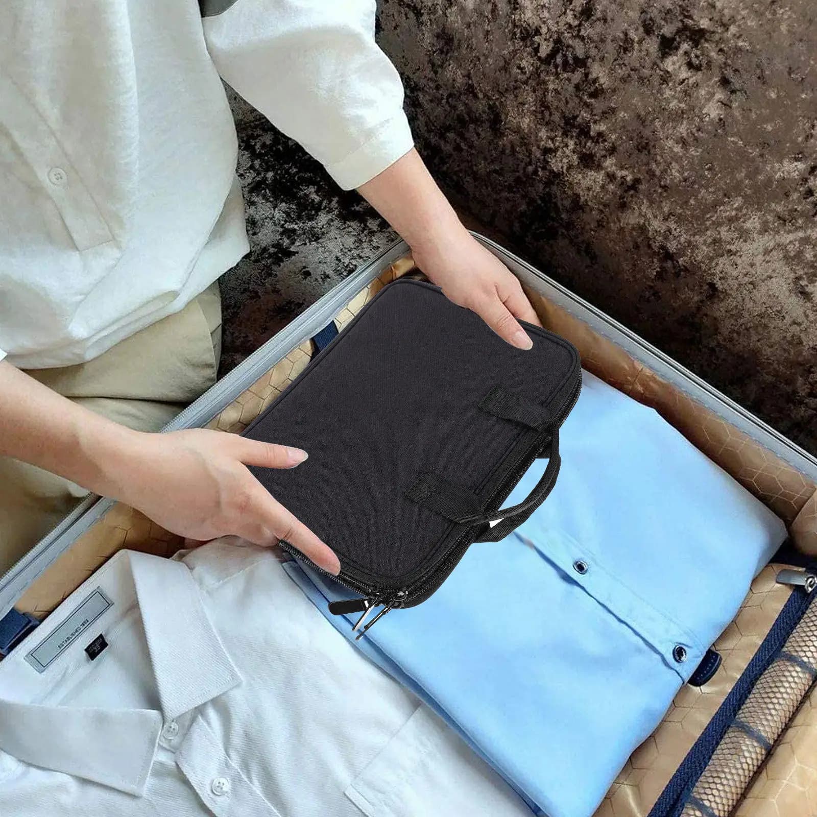 Borsa portaoggetti per cinturini per orologi, 1 pezzo - Organizzatore portatile in materiale resistente per cinturini, cavi, auricolari, casa e ufficio
