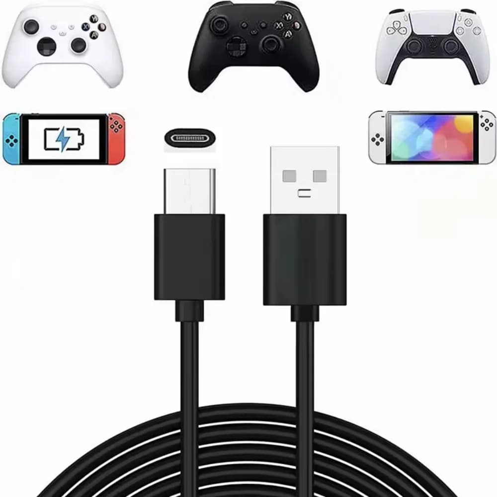 Cavo USB da 1 M/2,75 M compatibile per controller PS5, cavo di ricarica USB tipo C compatibile per controller PS5 Xbox Series X/S
