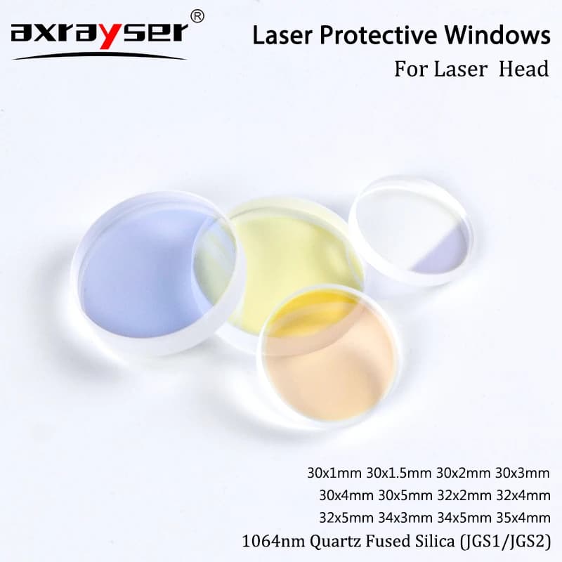 Axrayser Laser Protective Windows D30-35mm lente Laser in silice fusa al quarzo per Precitec Raytools WSX bytronic Fiber Cutting Mach
