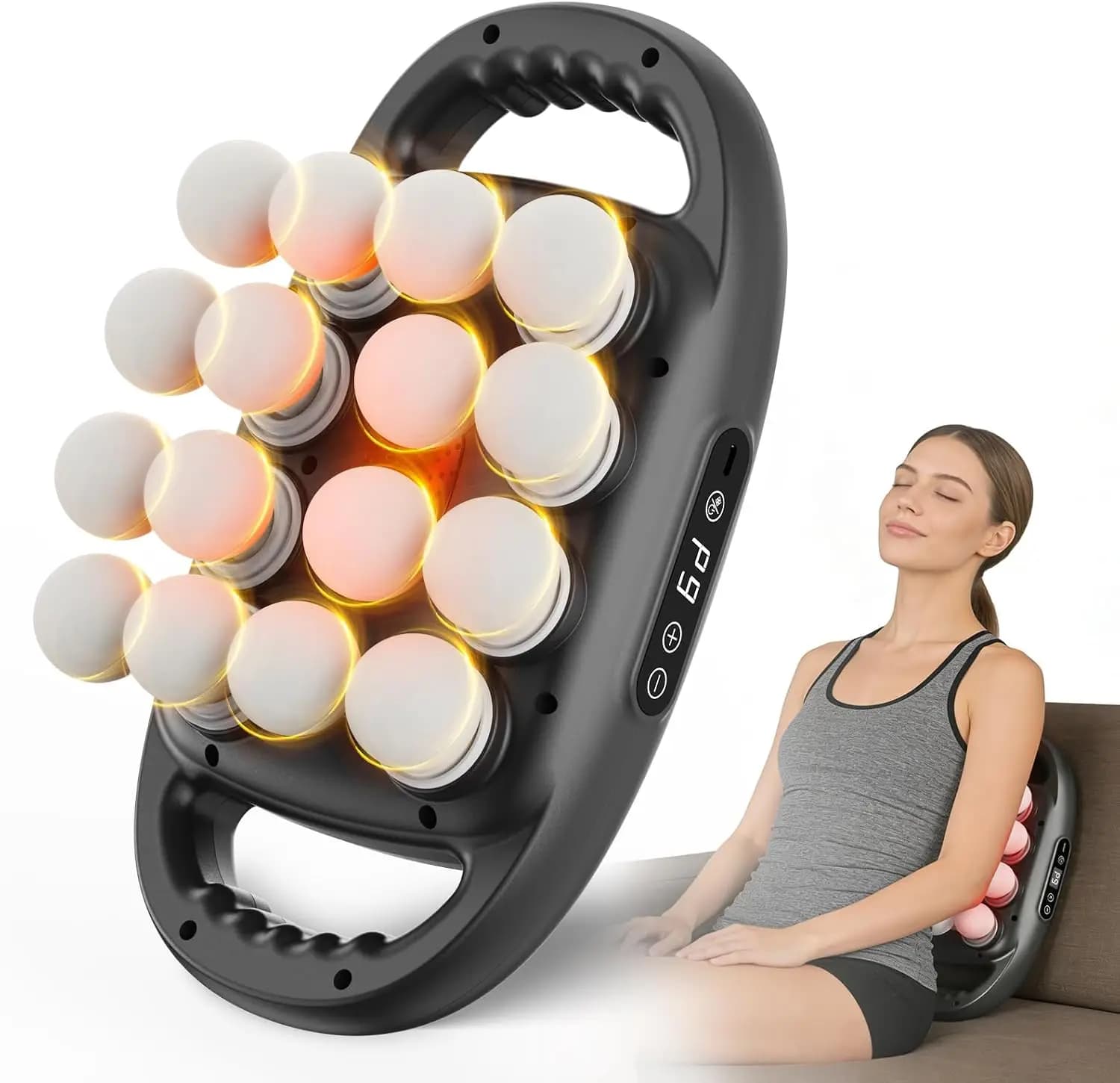 16 Head Massage Gun Set, Deep Tissue Percussion with 9 Modes & Intensities, Portable Quiet for Full Body Muscle Relief