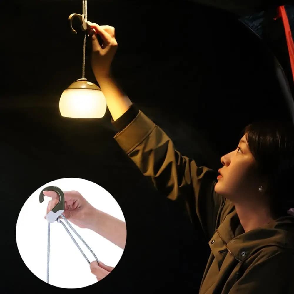 Lampada da Campeggio Ricaricabile, Luce Notturna, Lanterna d'Emergenza, Luce LED Impermeabile in ABS per Atmosfera e Pesca
