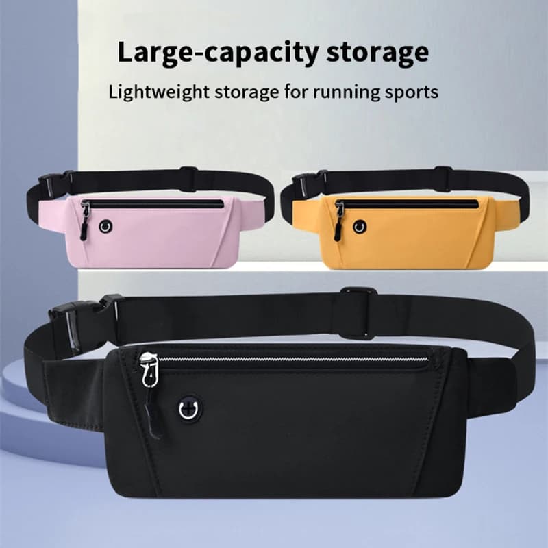 Compact bag for men and women; Ideal for racing and sports; Presents adjustable belt for mobile phone