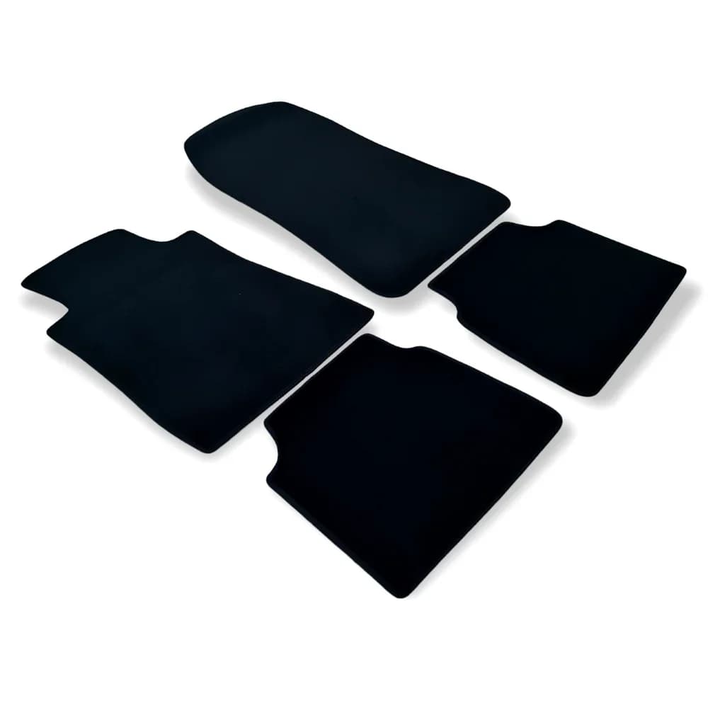 Original Velvet Car Mats for Mercedes Class C 190 W201 from 1982 to 1993 black waterproof automatic coatings