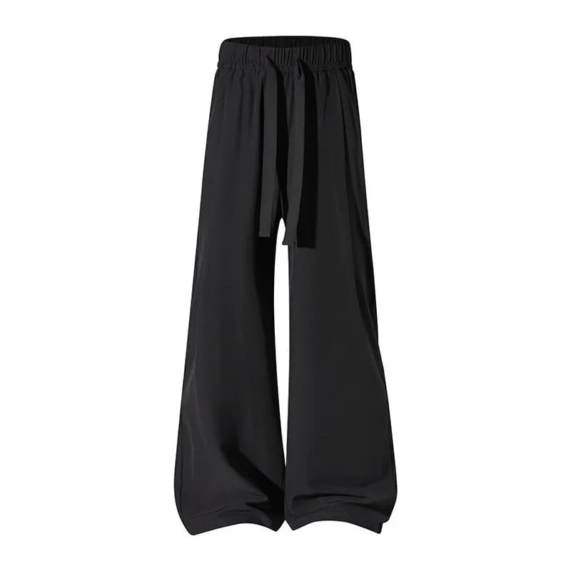 Men's Ice Silk Blade Sports Casual Pants Spring Autumn New Sle Belted Loose Straight Leggings Anti Wind Daily Wear