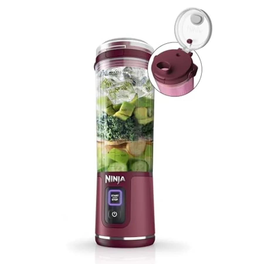 BC5CR Frullatore Portatile Blast Coe8oz. Frullatore Personale Portatile - per Frullati e Smoothie, Senza BPA, Coperchio Antigoccia e Beccuccio per Bere, Ricaricabile USB-C