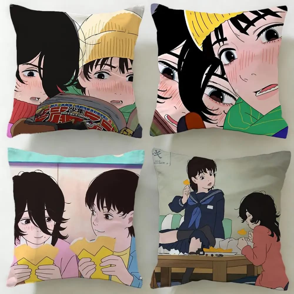Popolare federa per cuscino manga Look Back, morbida e facile da lavare, versatile per divano, letto, viaggi e ufficio