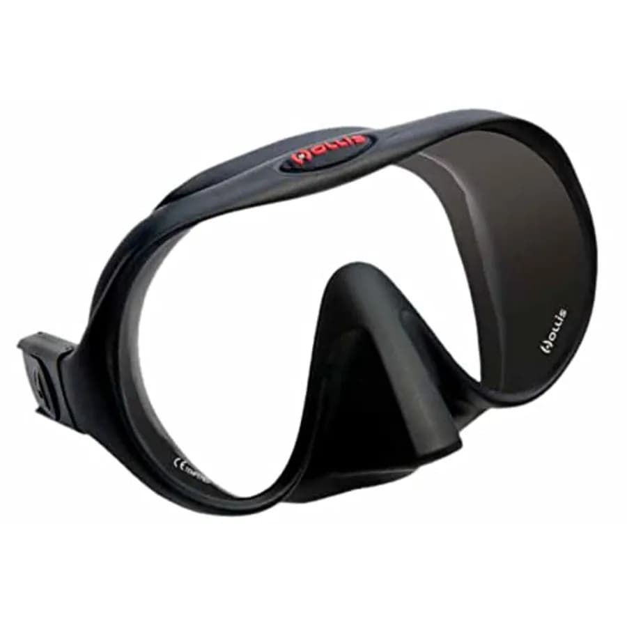 M-1 Mask Scuba Diving and Snorkeling Ultra Clear Glass Black Wide Distortion-Free Vision with Fantastic Color Visibility
