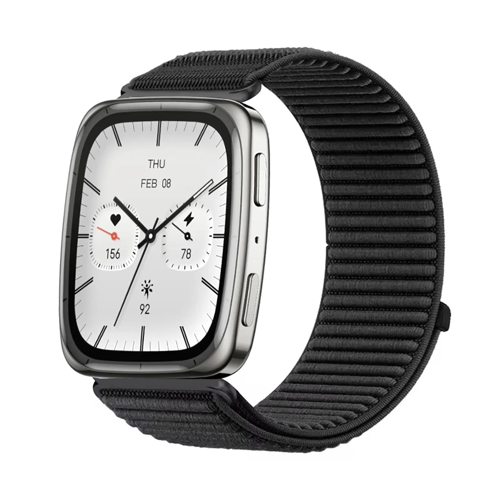 Cinturini in nylon per Amazfit Active 2 Square/Active 2S, cinturino in nylon elastico con velcro morbido