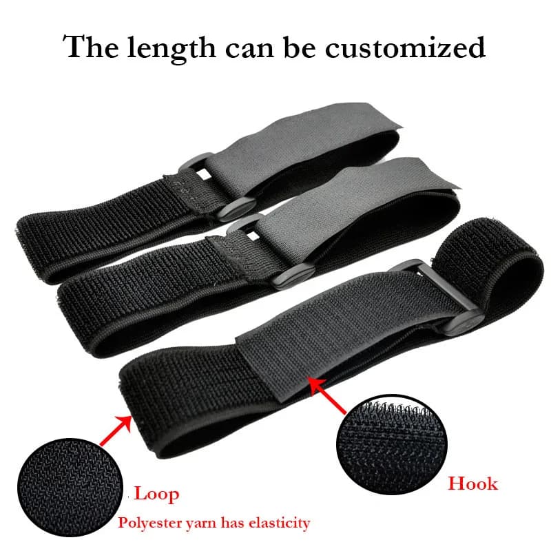 5 Pezzi Fascette Elastiche Personalizzabili in Nylon con Chiusura a Strappo, Altamente Elastici, Nastro Adesivo per Cavi