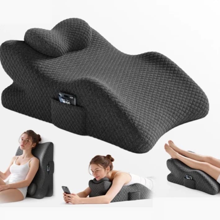 Cuscino Ergonomico Multifunzionale per Supporto Lombare, per Letto, Divano e Ufficio, Offre Sollievo per Sedute Prolungate