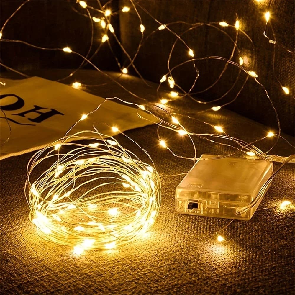 1PC 10/50/100 LED basato a batteria filo di rame lucine per la casa festa di nozze decorazione del festival