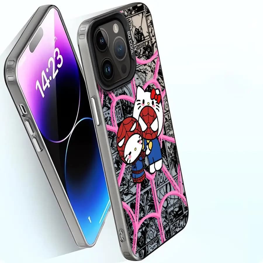 Custodia per telefono per iPhone 11 12 13 Pro Max 17 16e 14 15 16 Plus Soft Shell Coppia Marvel Cute Spider Man