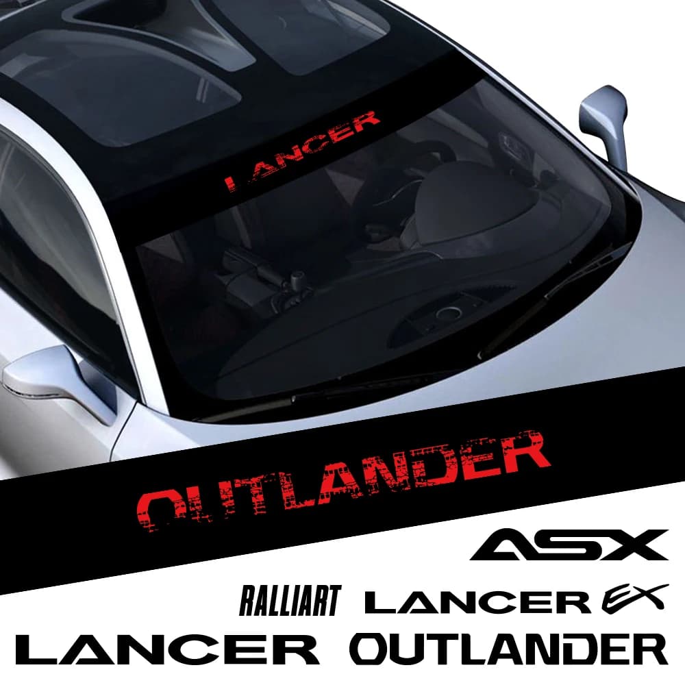 Per Mitsubishi ASX Lancer Lancer-ex Outlander rliart Car Styling adesivi per parabrezza con motivi anteriori decalcomanie accessori Auto