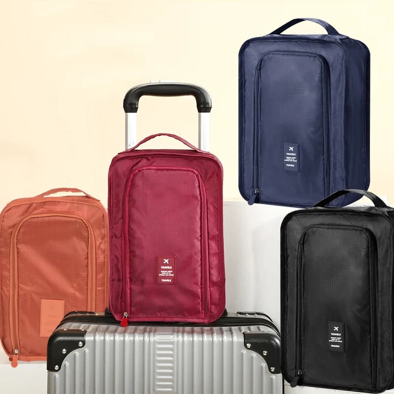 Borsa Portatile per Sneaker Impermeabile e Traspirante, Custodia Singola per Scarpe Pieghevole da Viaggio Antipolvere