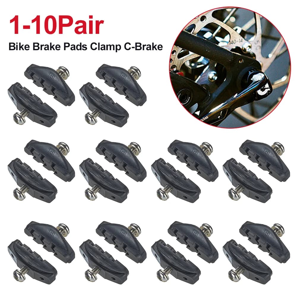 1-10 paia morsetto per bicicletta da strada morsetto per bicicletta in gomma Silent C-Brake Pad pastiglie per freni per bici supporto per freno accessori per ciclismo per biciclette durevoli