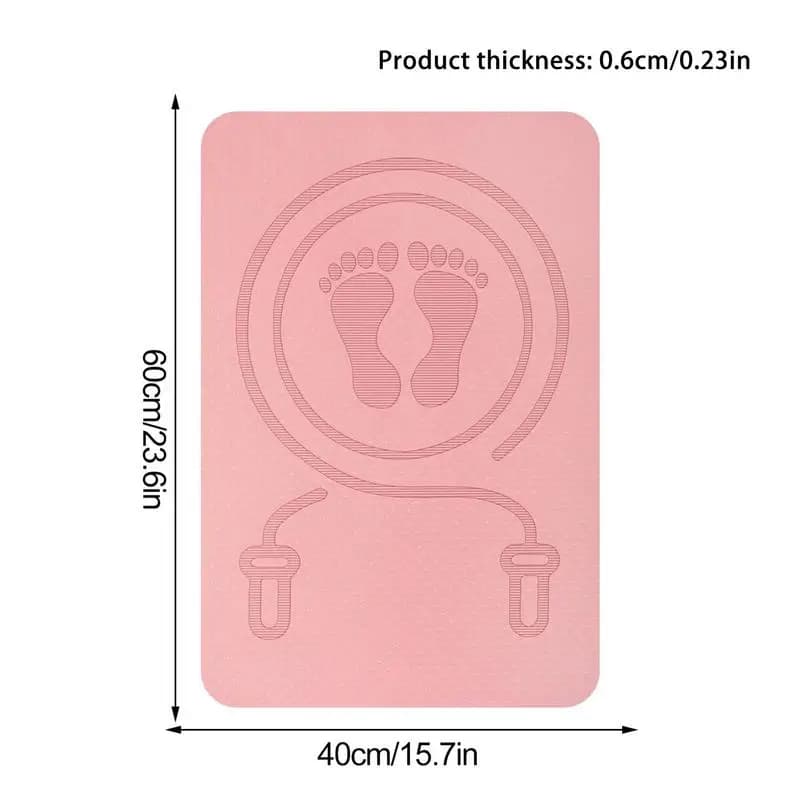 Skipping Rope Mat Anti Slip Shock Absorbing Cordless Square Sound Insulation Mat Indoor Fitness Thickened Home Mute Mat