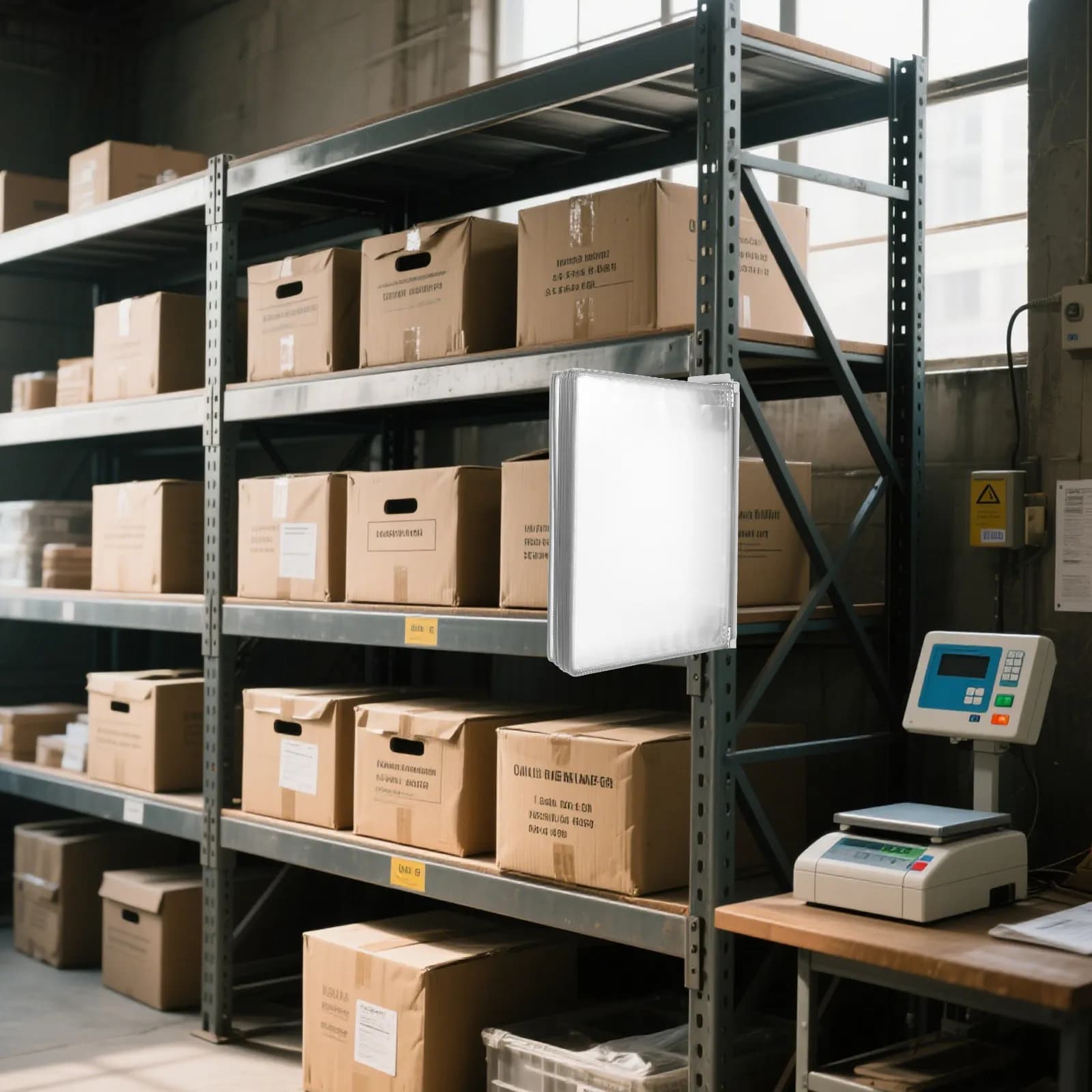Organizzatore da Parete per Documenti A4, Espositore per Cartelle in Metallo e PVC, Portadocumenti da Parete per Ufficio e Officina