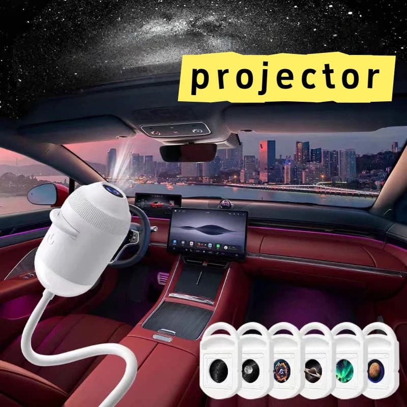 Smart Galaxy Starry Sky Projector 2-in-1 Night Light Home Background Atmosphere Light Bedroom Car Decoration For Home Decoration