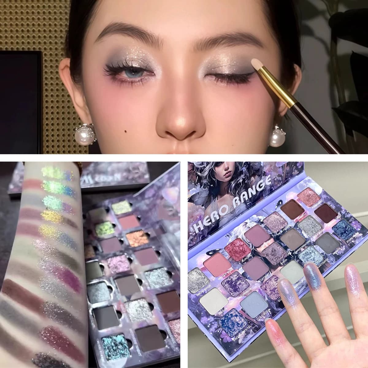 21 Color Shadow Palettes Matte Shimmer Earth Tones Grey Purple Glitter Smoky Metallic Multipurpose All-in-one Cheats at affordable prices