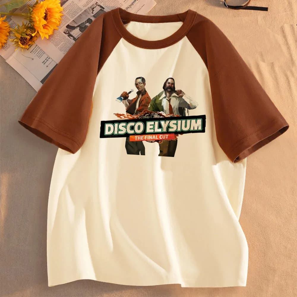 Disco Elysium t shirt women Psychedelic Trendy Gothic University Classic t shirt kawaii Colorful harajuku Pop Culture hip hop