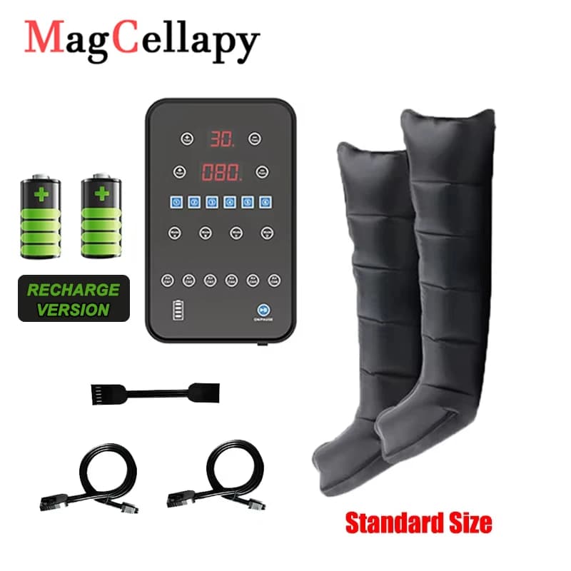 Air Compression Leg Massager Rechargeable Design XXXL Size Pneumatic Recovery Boots Circulation Pump Relaxes Muscles Relaxation