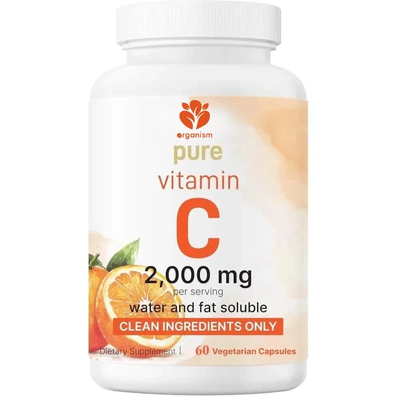 Pura vitamina C 2000mg - integratore antiossidante e sostegno immunitario, 60 capsule vegetariane
