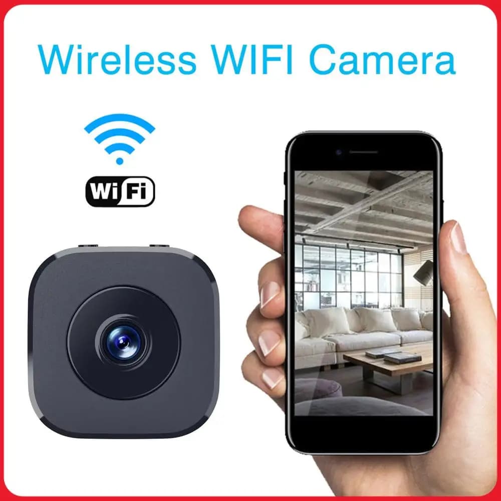 Telecamera di Sicurezza Wireless Intelligente con Rilevamento di Movimento, Monitoraggio Remoto WiFi per Casa e Ufficio