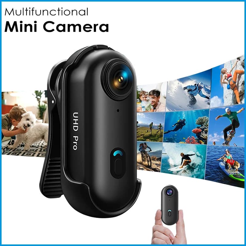 4K Thumb Action Camera Pocket POV Cam Registrazione portatile del corpo Fotocamera indossabile WiFi Mini fotocamera impermeabile Casco Sport da bicicletta