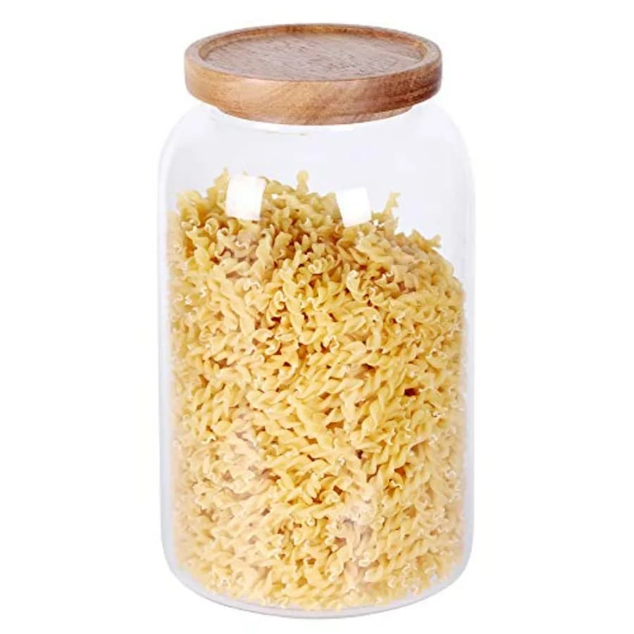 Barattoli per la conservazione degli alimenti in vetro trasparente dal design moderno, contenitori per la conservazione degli alimenti in vetro, 100FL OZ (3000 ml) Ingrandito addensato con sigillato